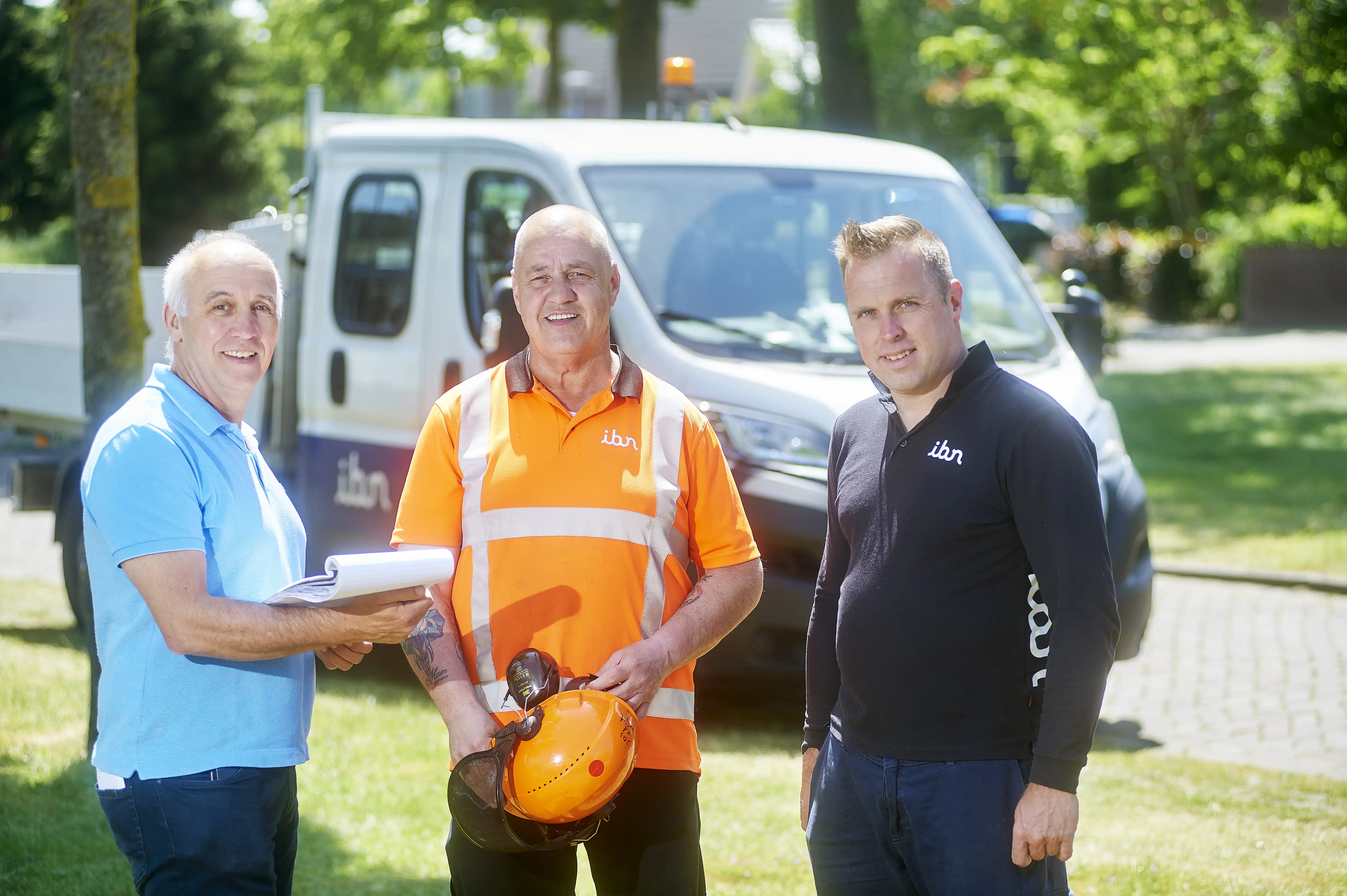 Op foto van links naar rechts: Han, Jos, Cor (eerste medewerker).