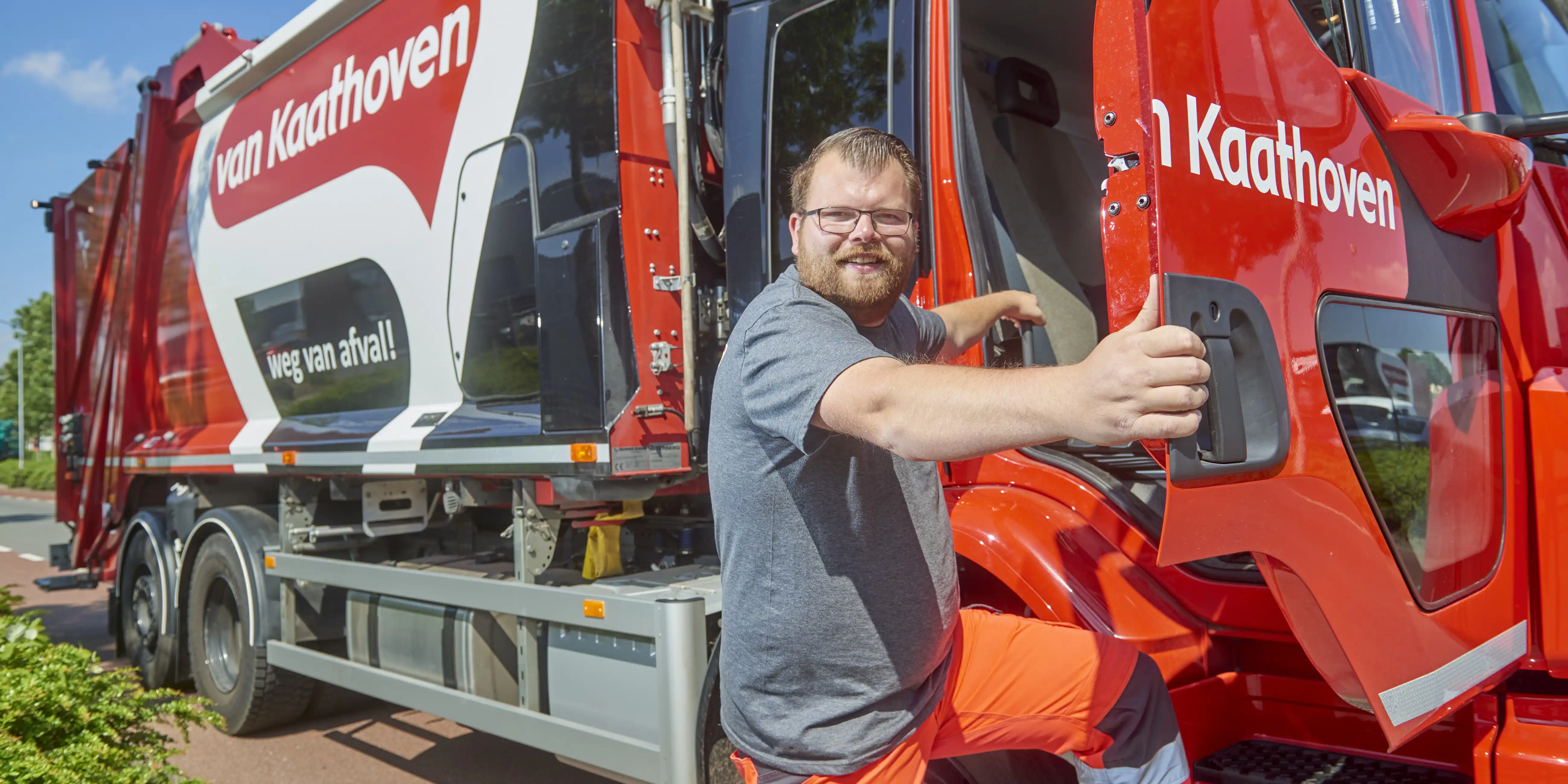 Rick werkt als belader bij van Kaathoven