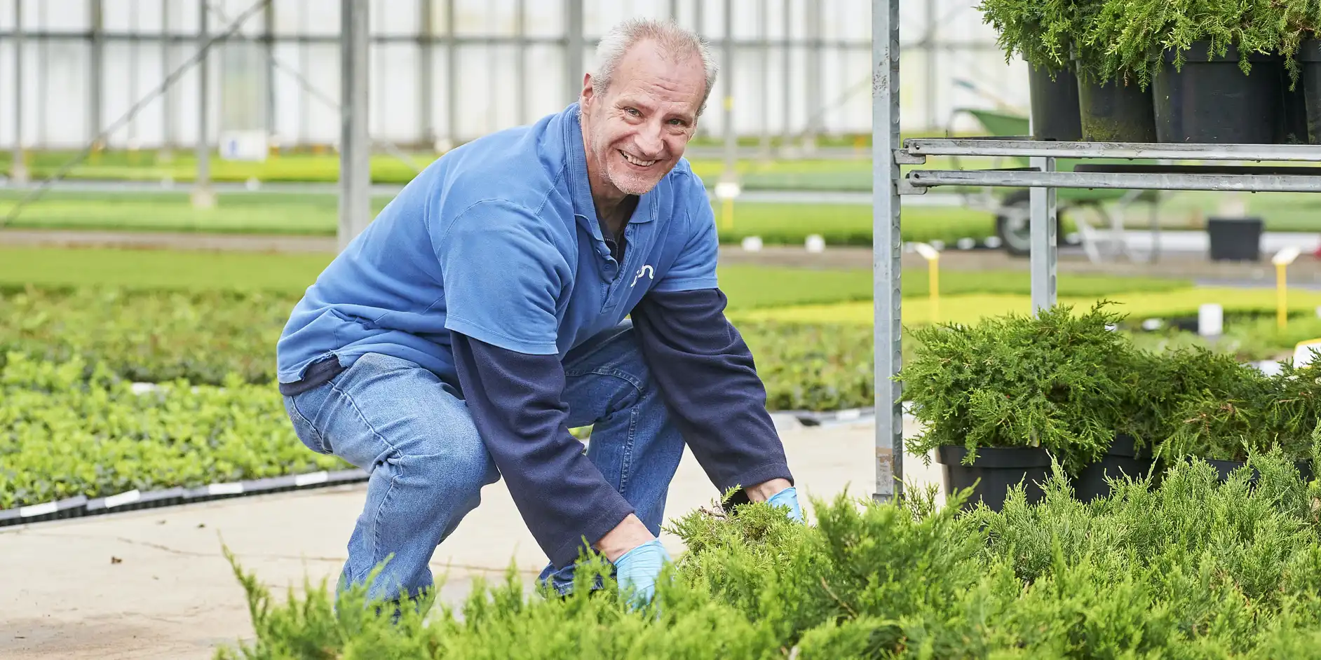 Henny op zijn werkplek in Beugen