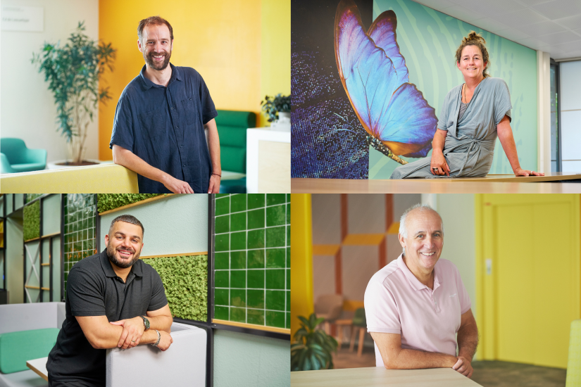 De jongerencoaches: Ad, Marie-José, Levent en Han