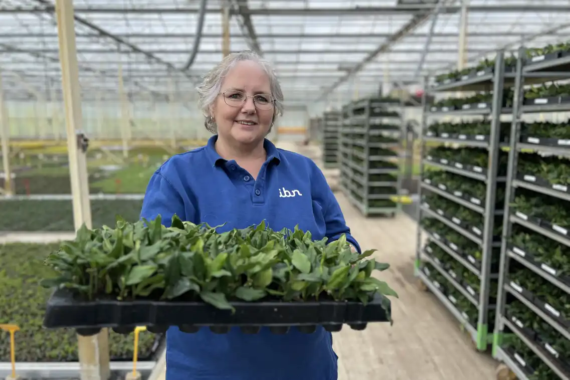 Corrie vertelt over haar werk in de kwekerij