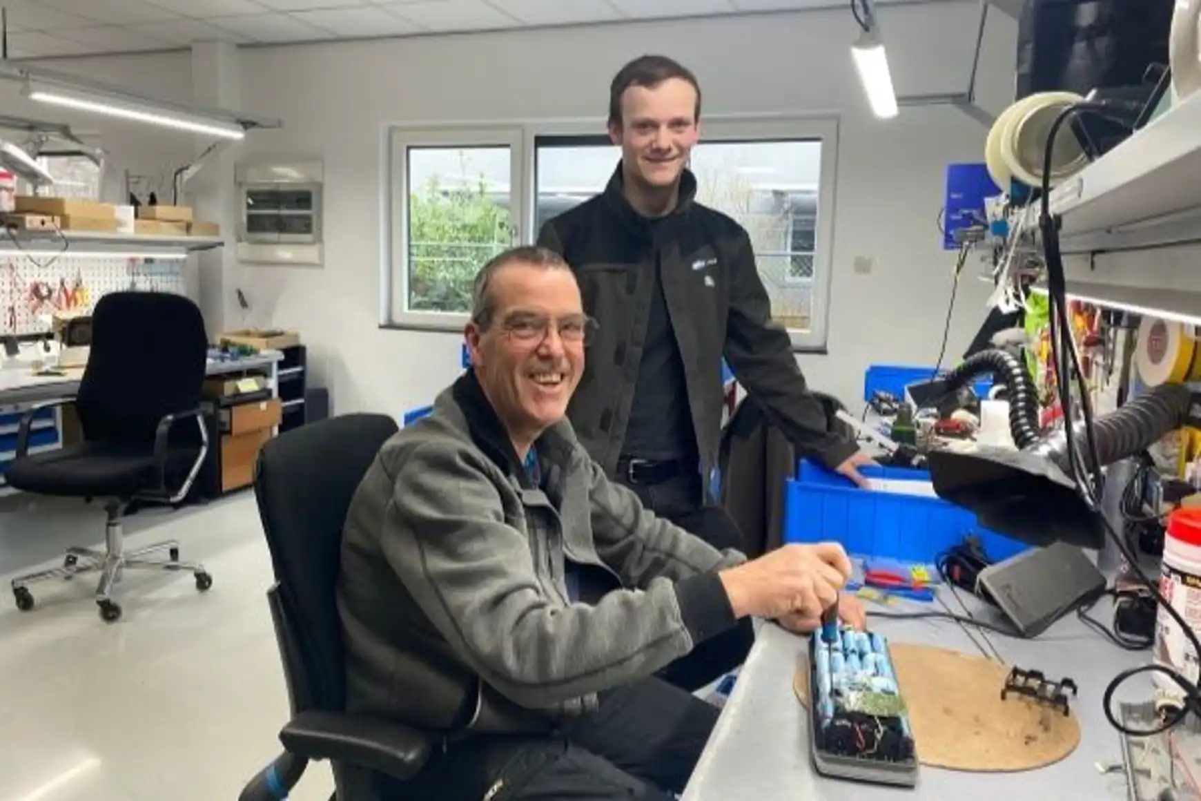 Chris en zijn werkgever Wout