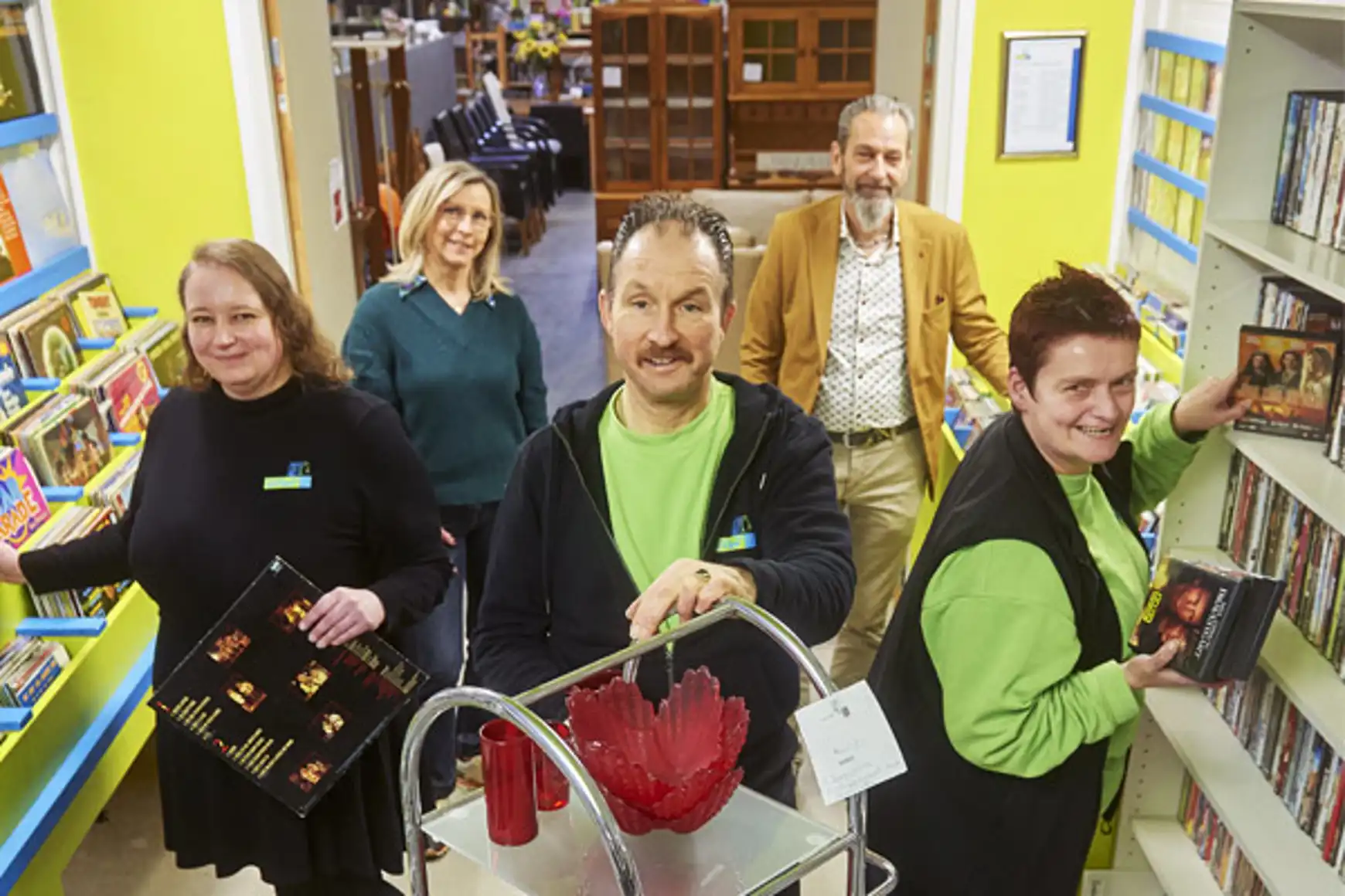 De medewerkers op hun werkplek