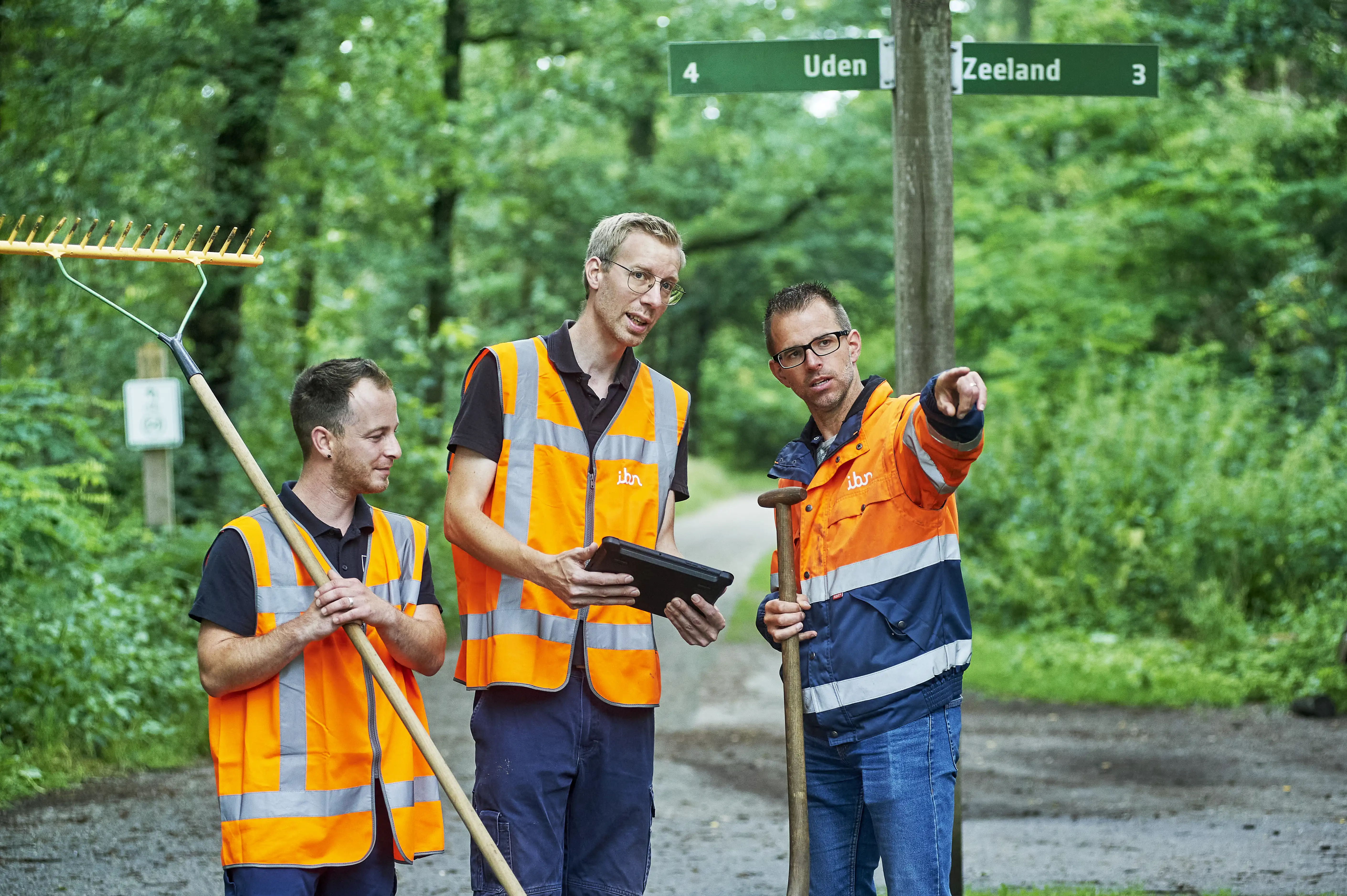 Jeroen samen met collega's