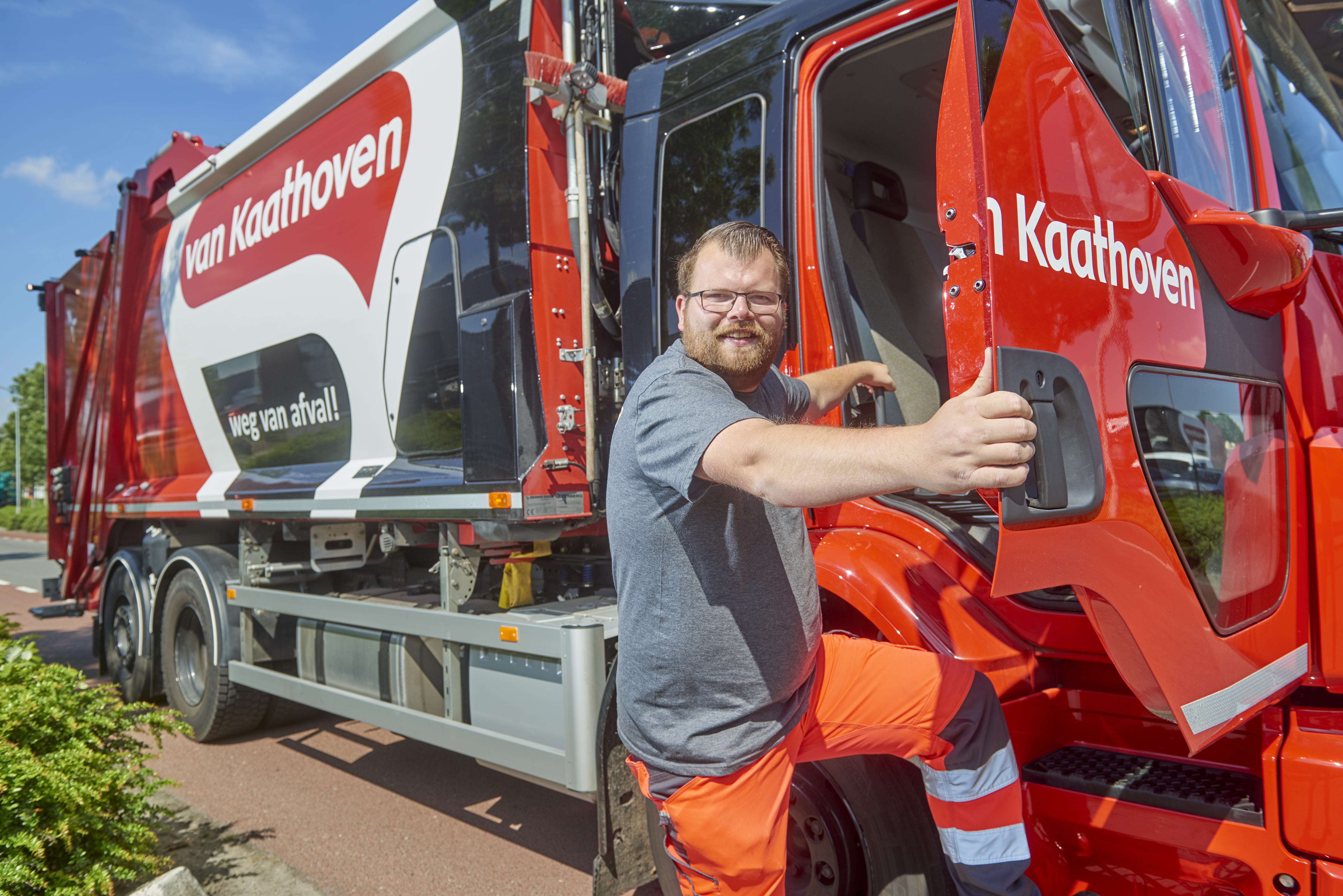 Rick werkt als belader bij van Kaathoven