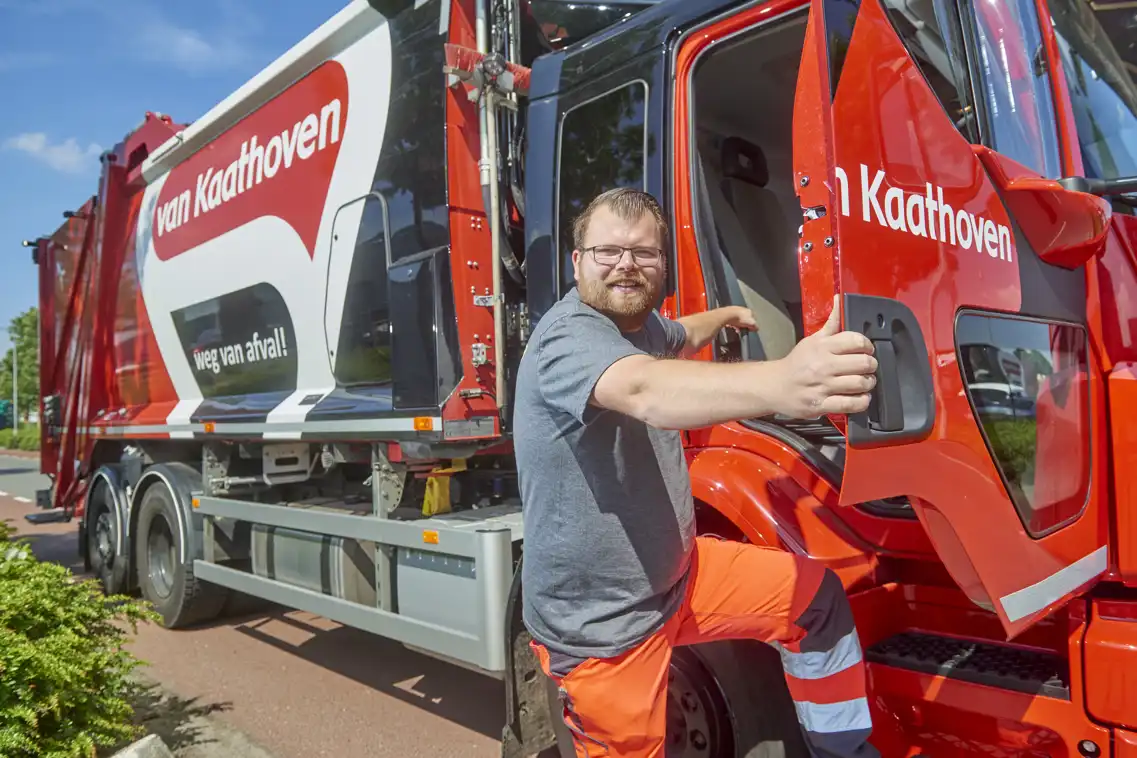 Rick werkt als belader bij van Kaathoven