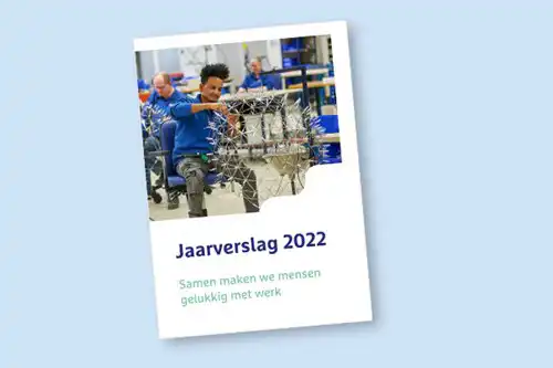 Voorbeeld van een geprinte versie van het jaarverslag