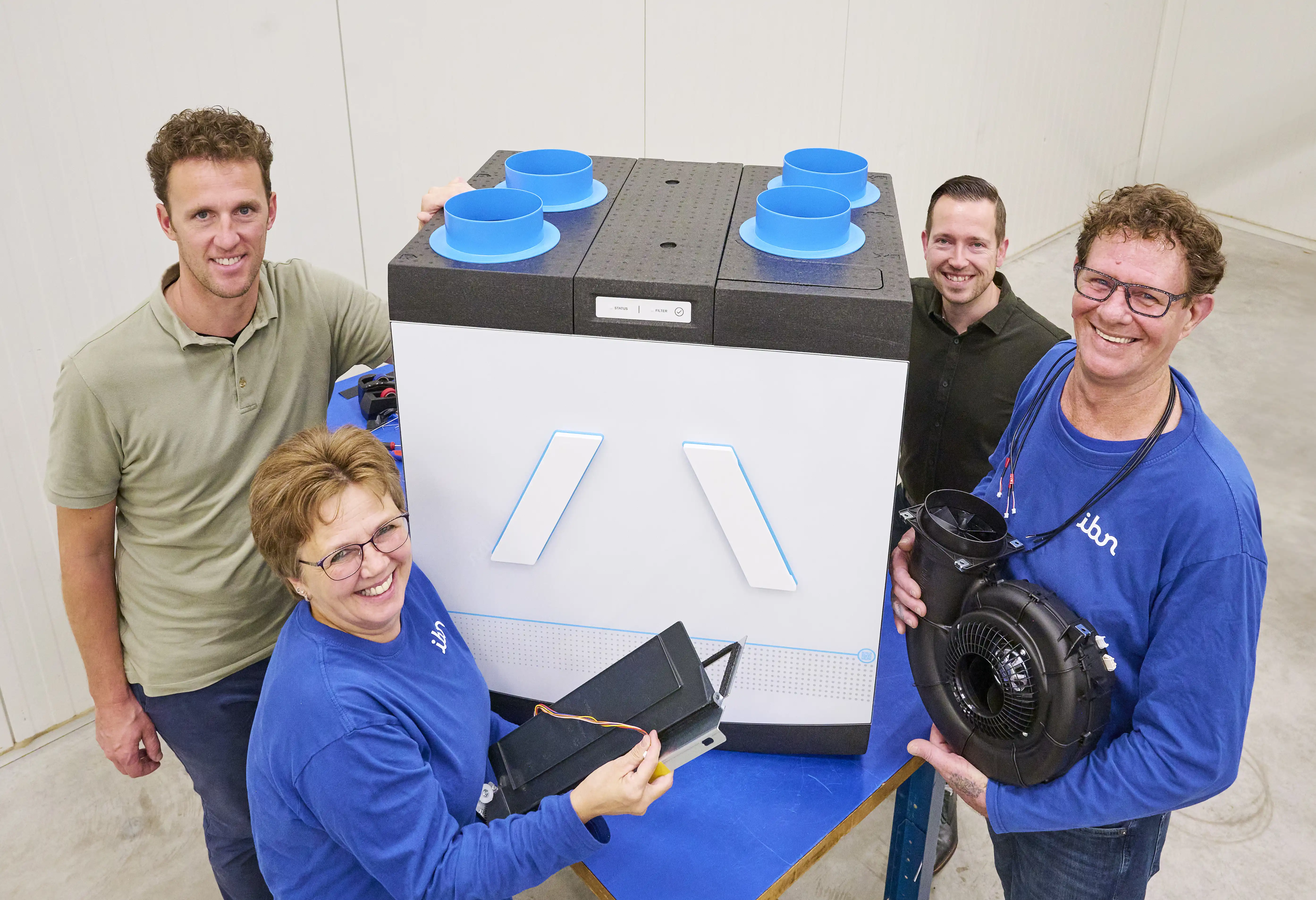 Op foto van links naar rechts: Remco Boogaard, Yvonne Albers, Gerard Nieumeijer en Rik van Schaijk