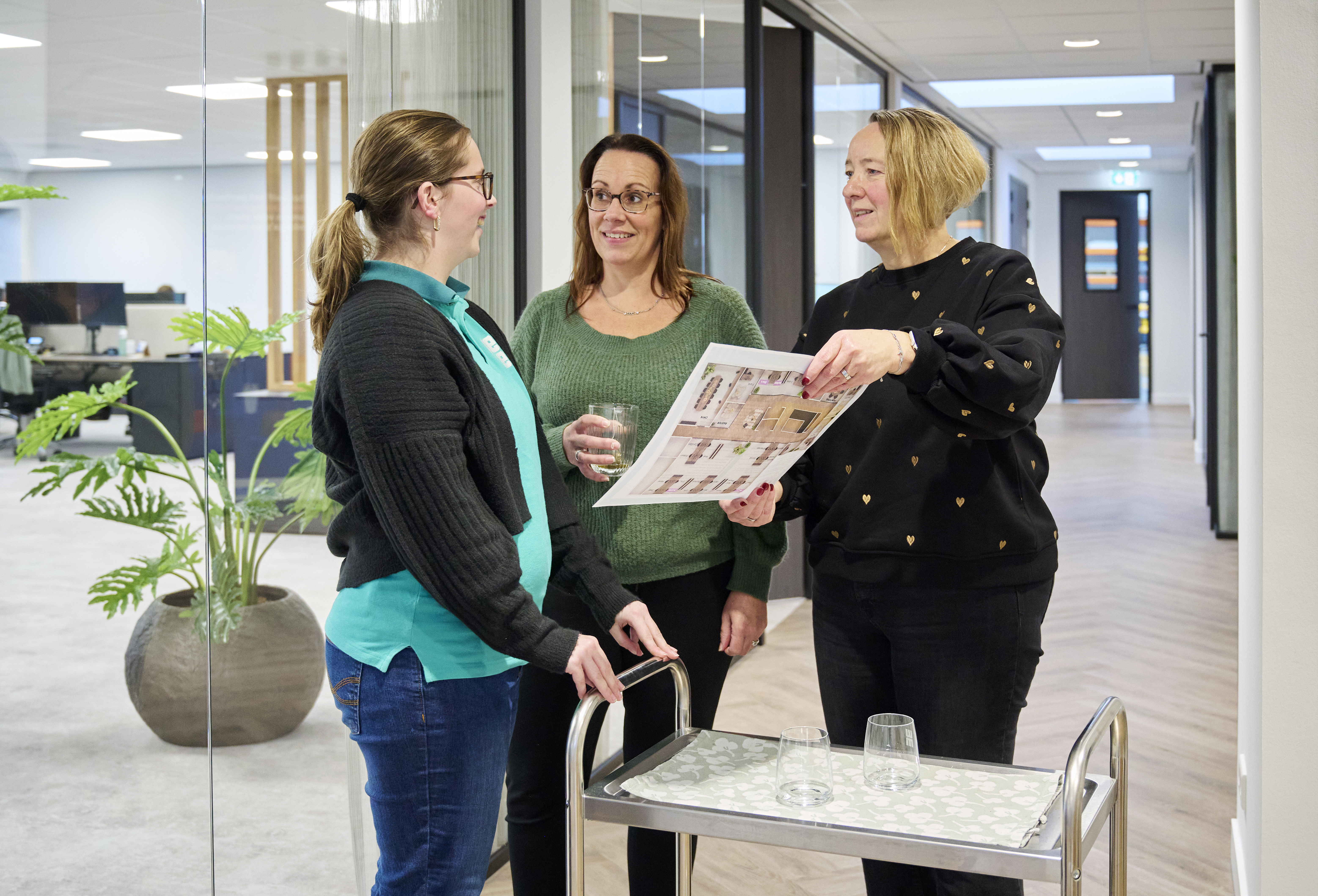 Sterre samen met haar collega's